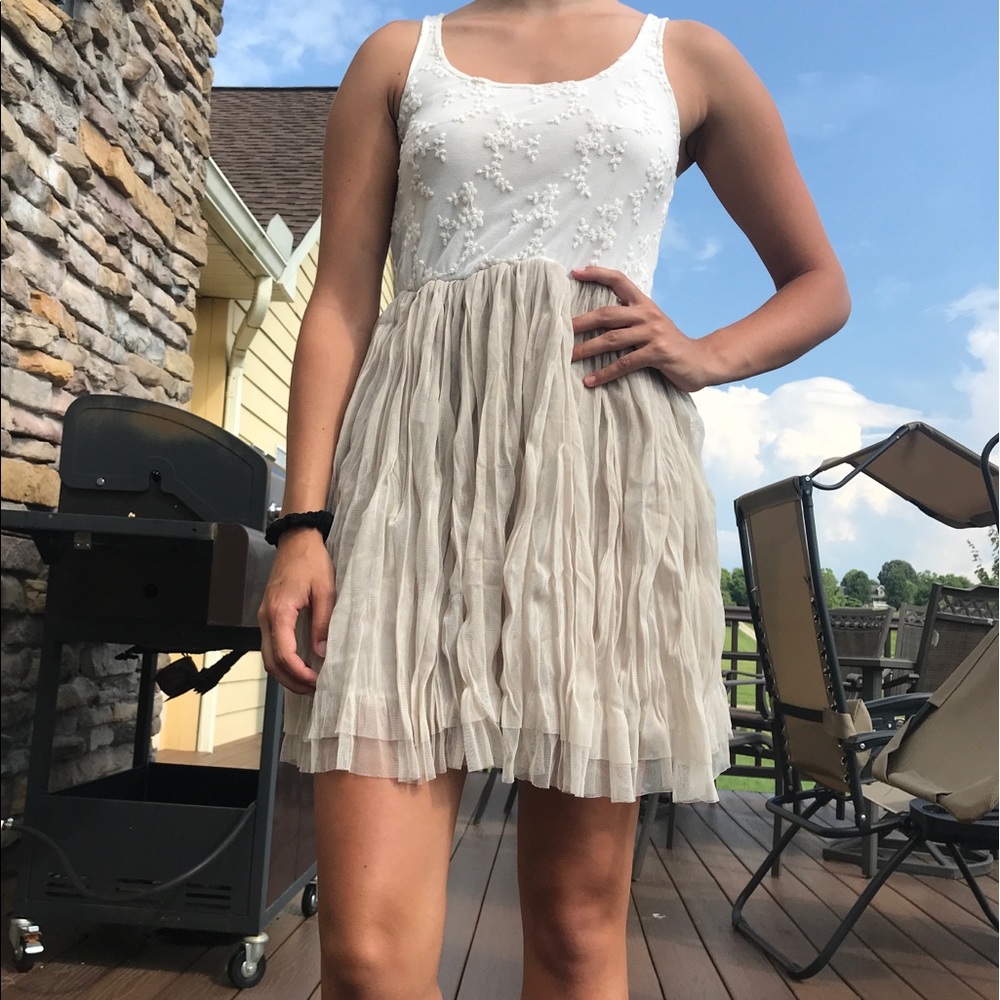 Beautiful flower and mesh dress